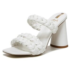 Sam Edelman White Braided Heels
